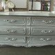 Traditional chest of drawers painted light silver